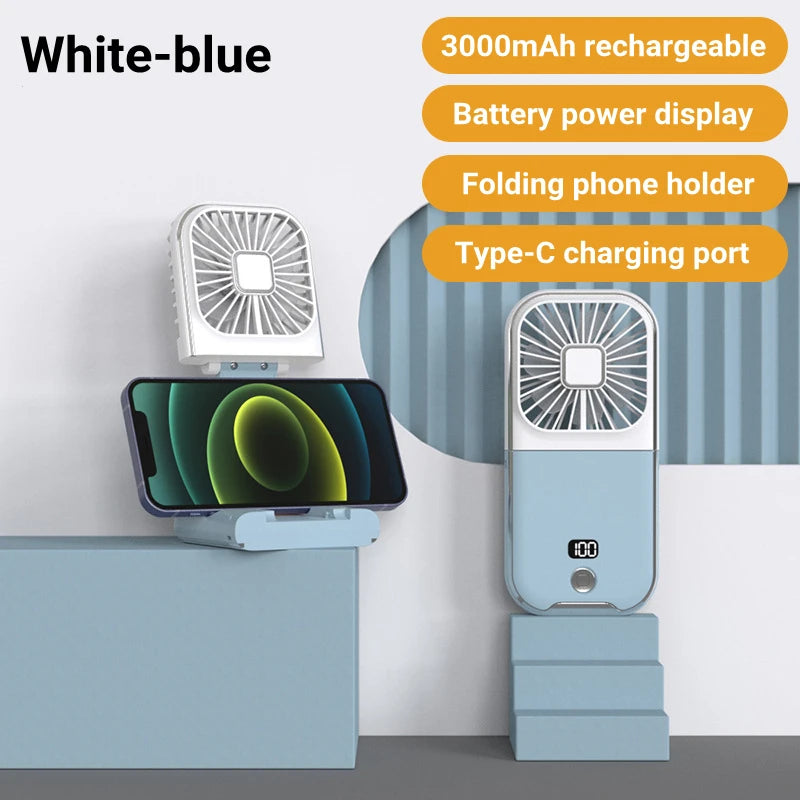 CoolBreeze™ Foldable Portable Fan – 3000mAh USB Rechargeable