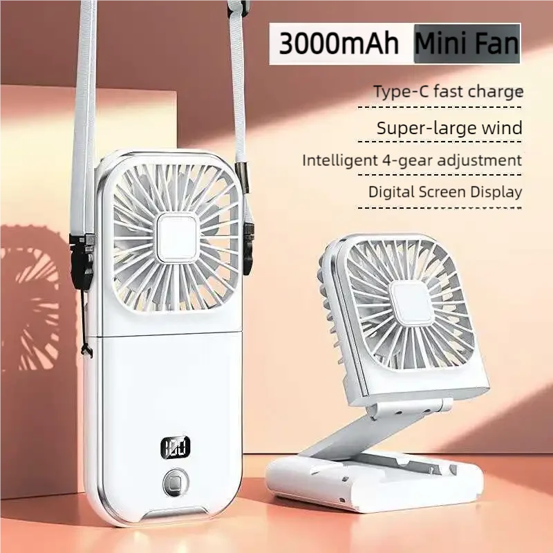 CoolBreeze™ Foldable Portable Fan – 3000mAh USB Rechargeable
