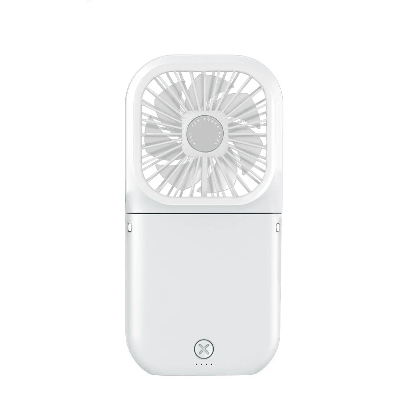 Outdoor mini folding fan, handheld small fan, USB rechargeable portable neck fan, desktop stand small fan