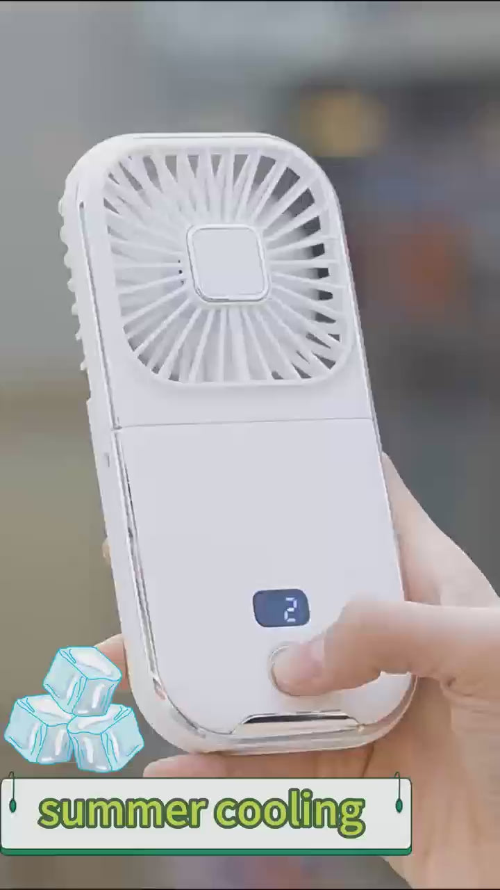 CoolBreeze™ Foldable Portable Fan – 3000mAh USB Rechargeable